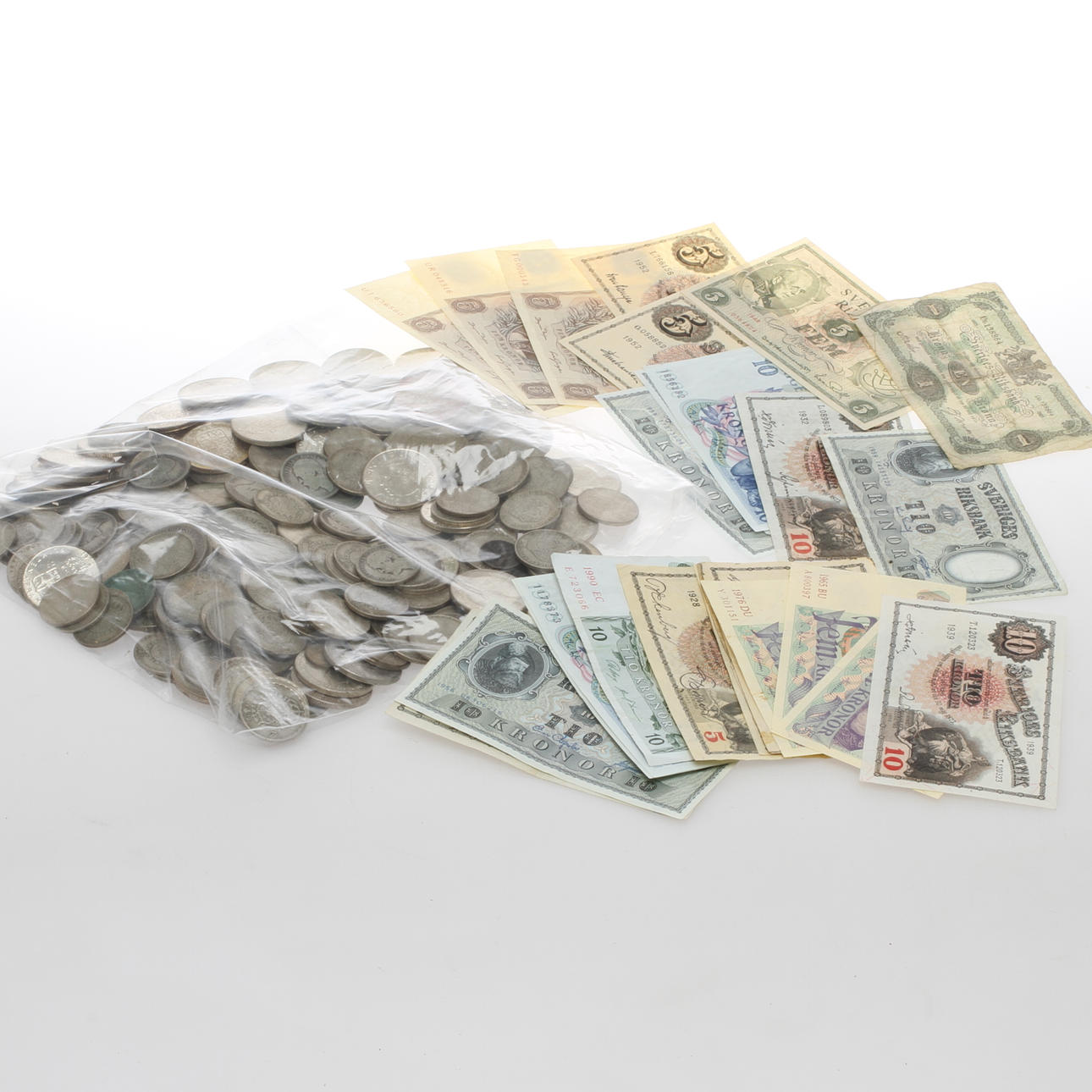 MYNT, silver, Sverige, mestadels 1900-tal.