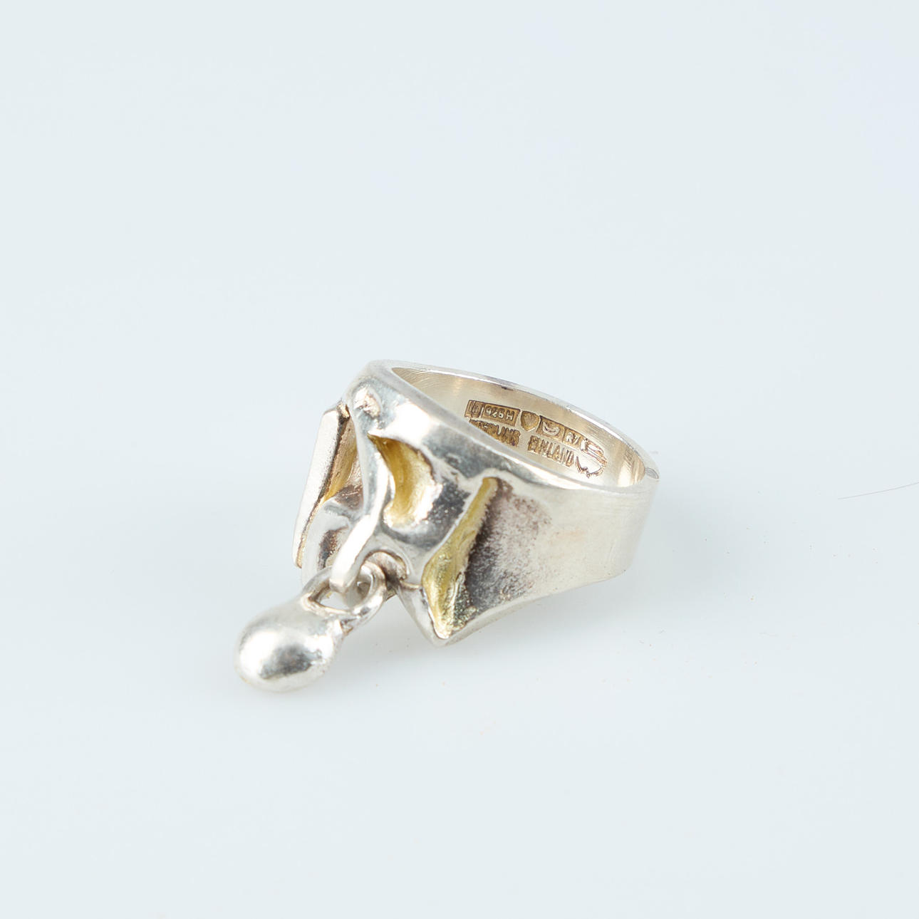 BJÖRN WECKSTRÖM. Ein silberner Ring Aires, Lapponia 1970.