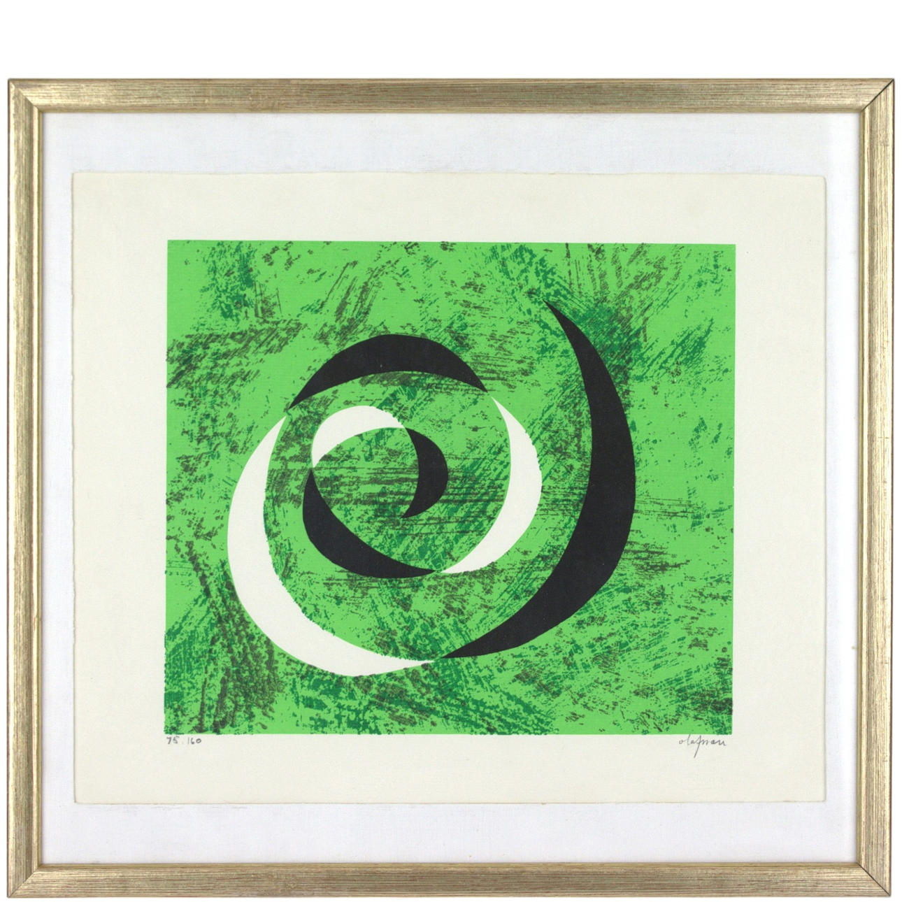 PIERRE OLOFSSON. Lithograph, 75/160, composition, signed.