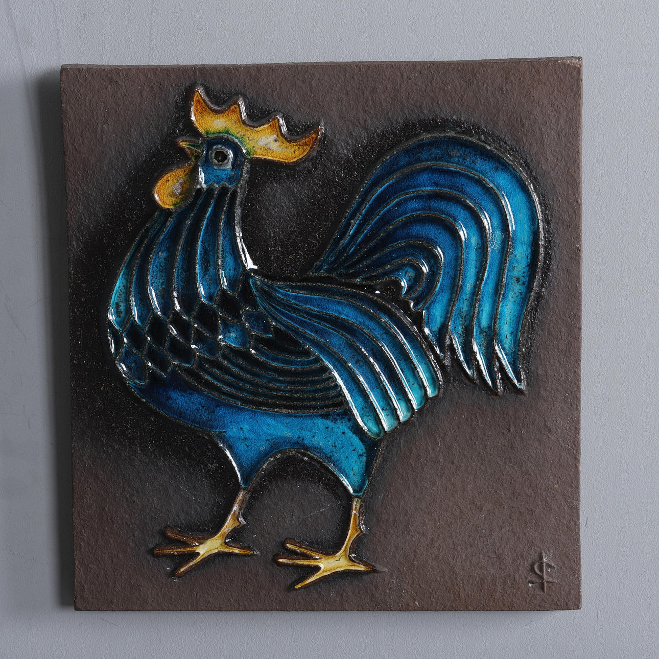 GÜNTER PRASCHAK. VÄGGRELIEF, keramik, Knabstrup, Danmark.