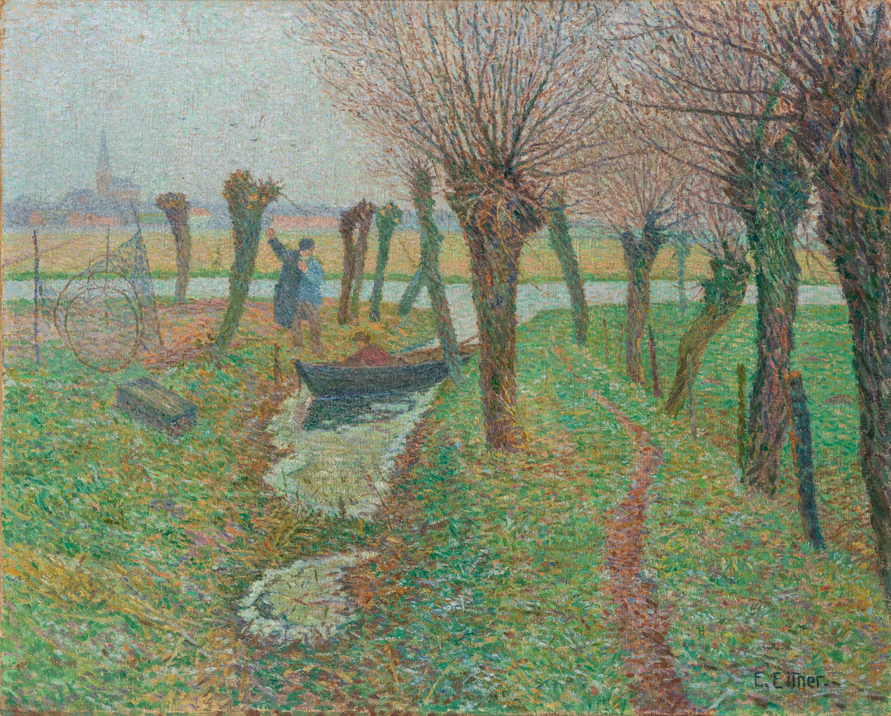 ERNST EITNER (1867-1955). Landschaft in Billwerder.