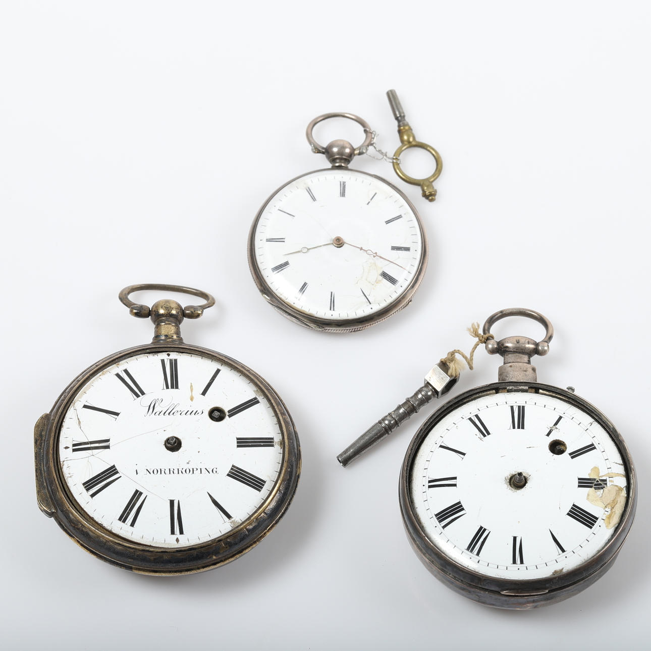 FICKUR, 3 stycken, bl. a. silver.