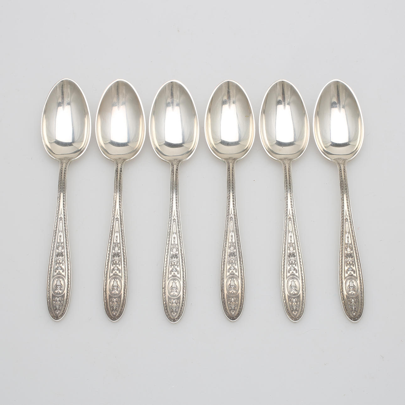 SKEDAR, 6 st, sterlingsilver, vikt 187 gram.