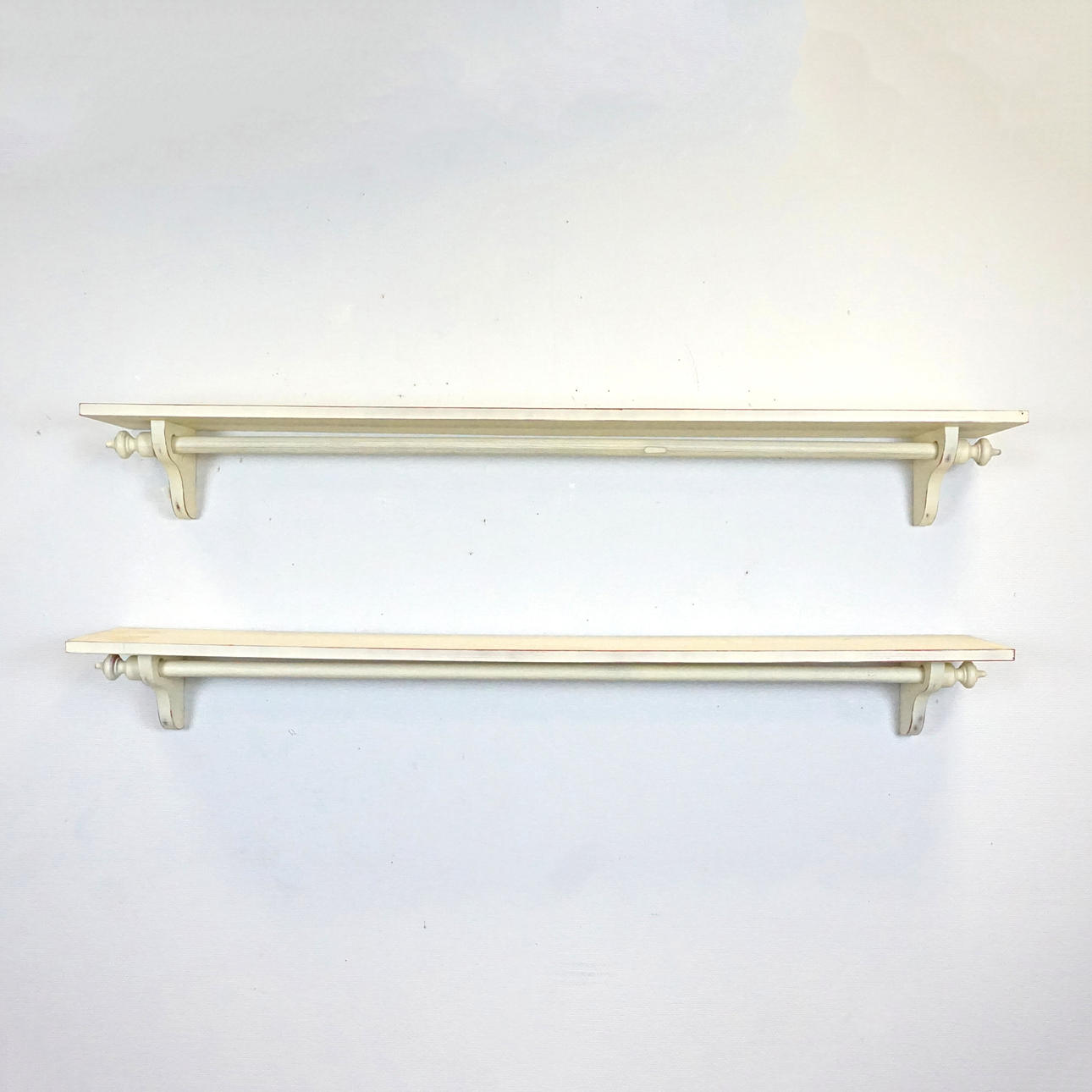 WALL SHELVES with curtain rod, 2 pcs.