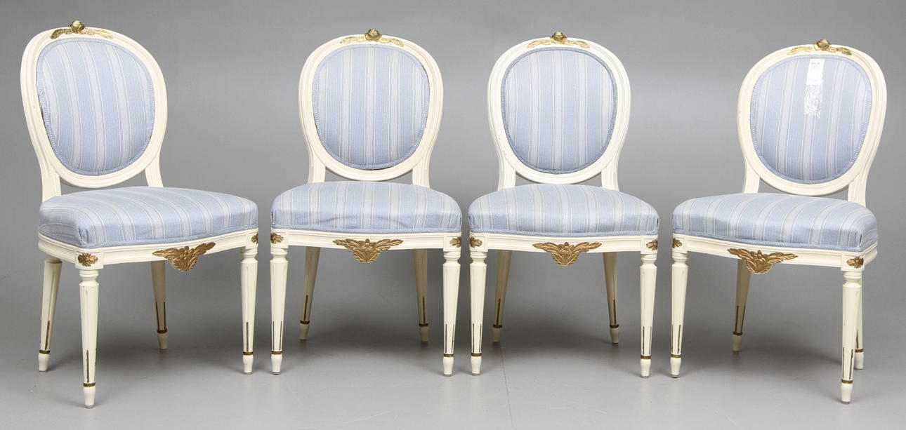 STOLAR, 4 st, Gustaviansk-stil, 1900-tal.