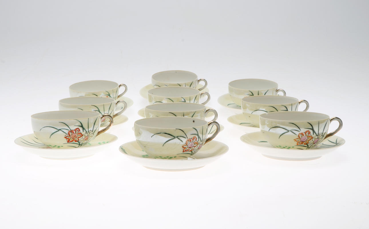 KAFFESERVIS, 20 delar, porslin, Japan.