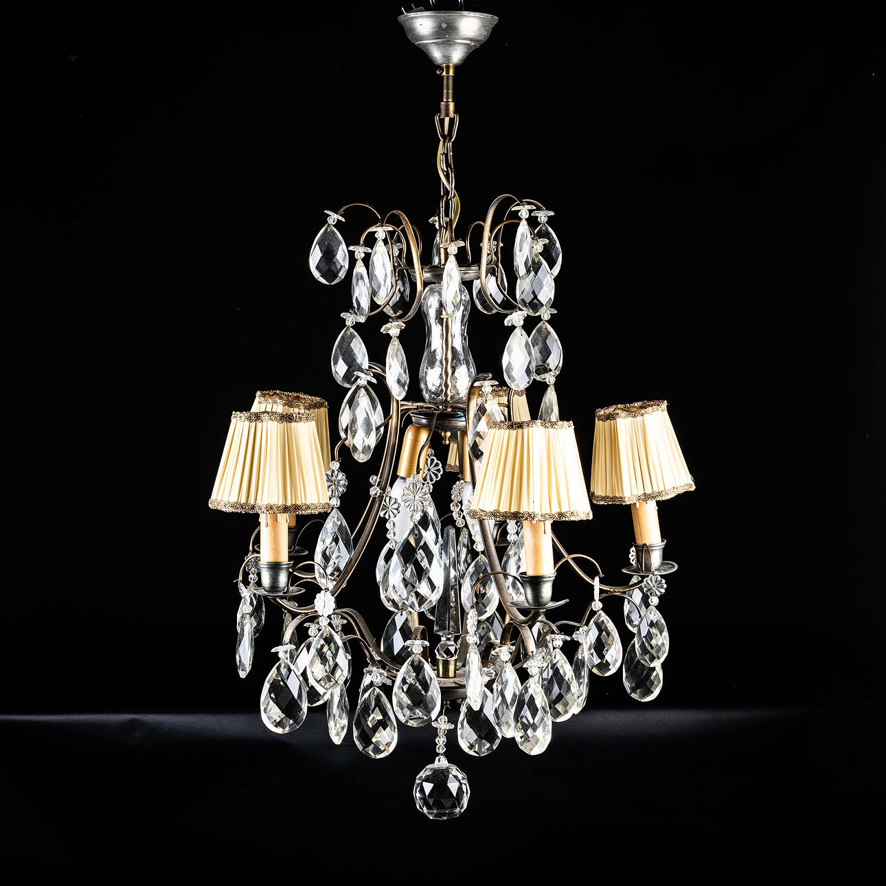 KRONLEUCHTER, Barockstil 1940 - Rede.