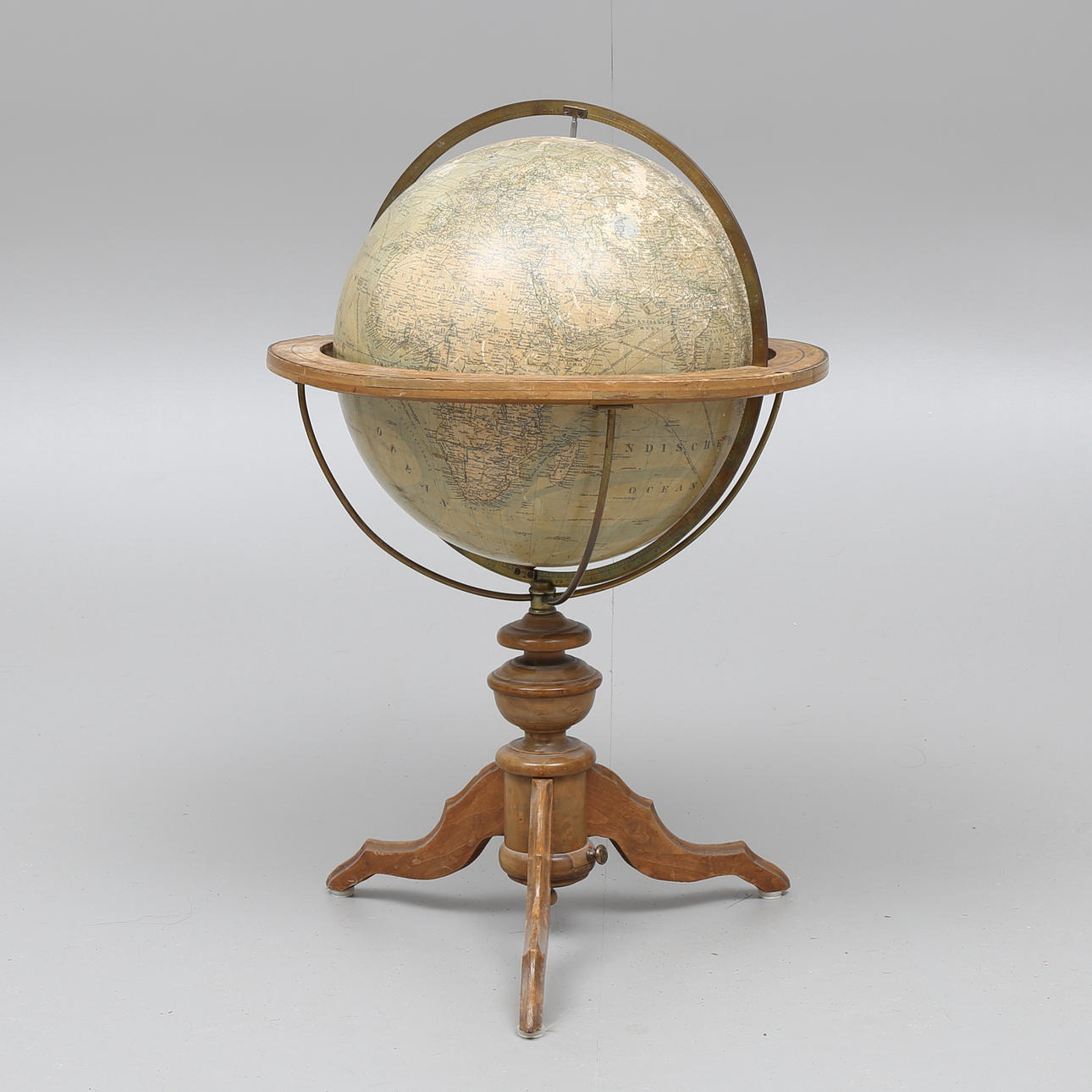 JORDGLOB på pelarfot, Erd-Globus, Ludw. Jul. Heymann Berlin, 1800/1900-tal.