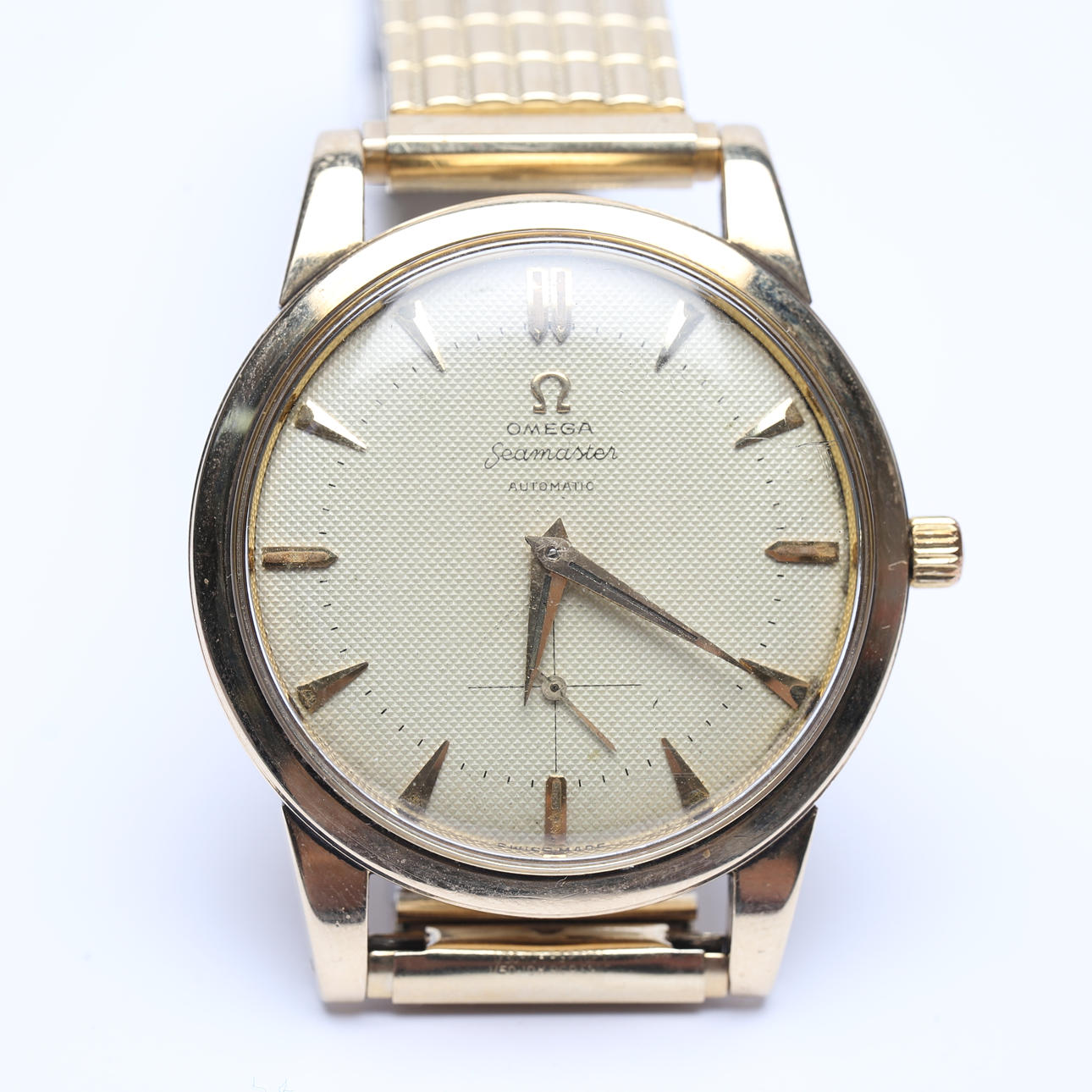 OMEGA, gold, 14K, approx 35mm, Seamaster, “Bumper”.