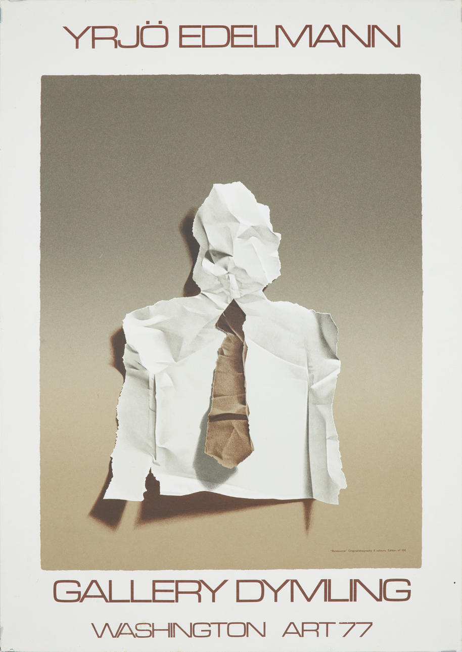 YRJÖ EDELMANN. Poster, Gallery Dymling, 1977 Washington.
