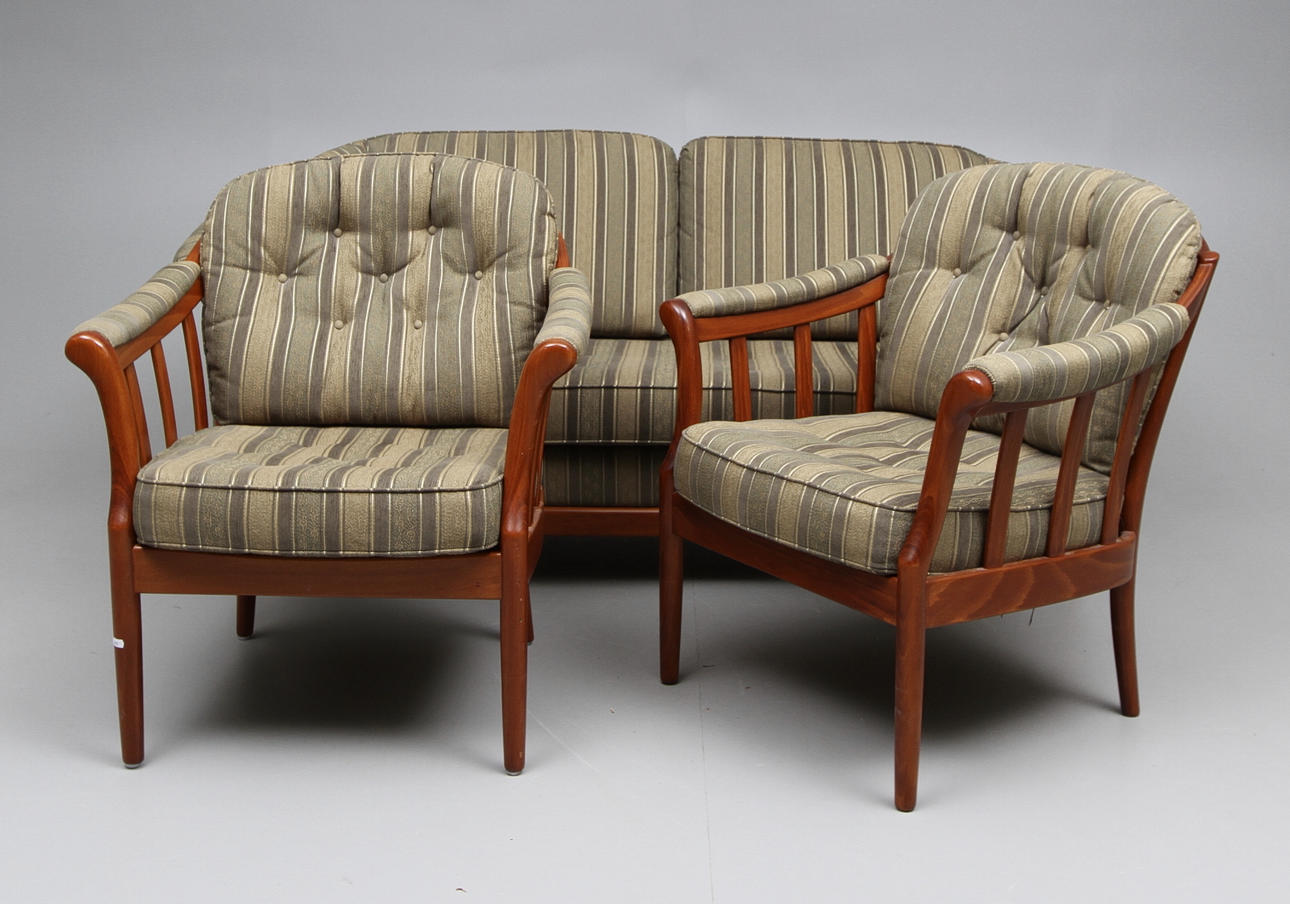 SOFFGRUPP, 3 delar, Bröderna Andersson, sent 1900-tal.