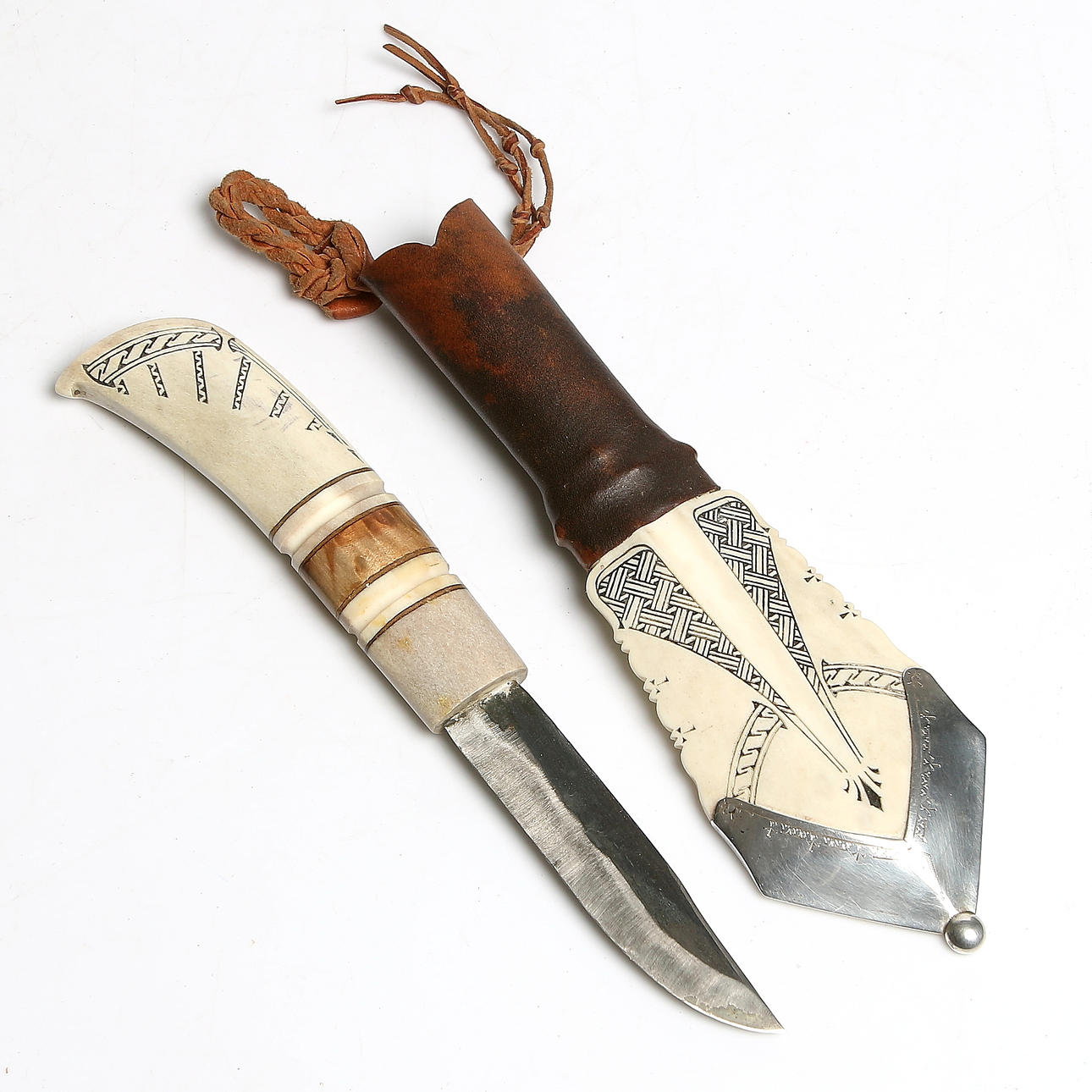 ROLAND ANDERSSON. Kniv, horn, silver och läder, Hedensbyn, Överkalix, Norrbotten, 1900-talets andra hälft.