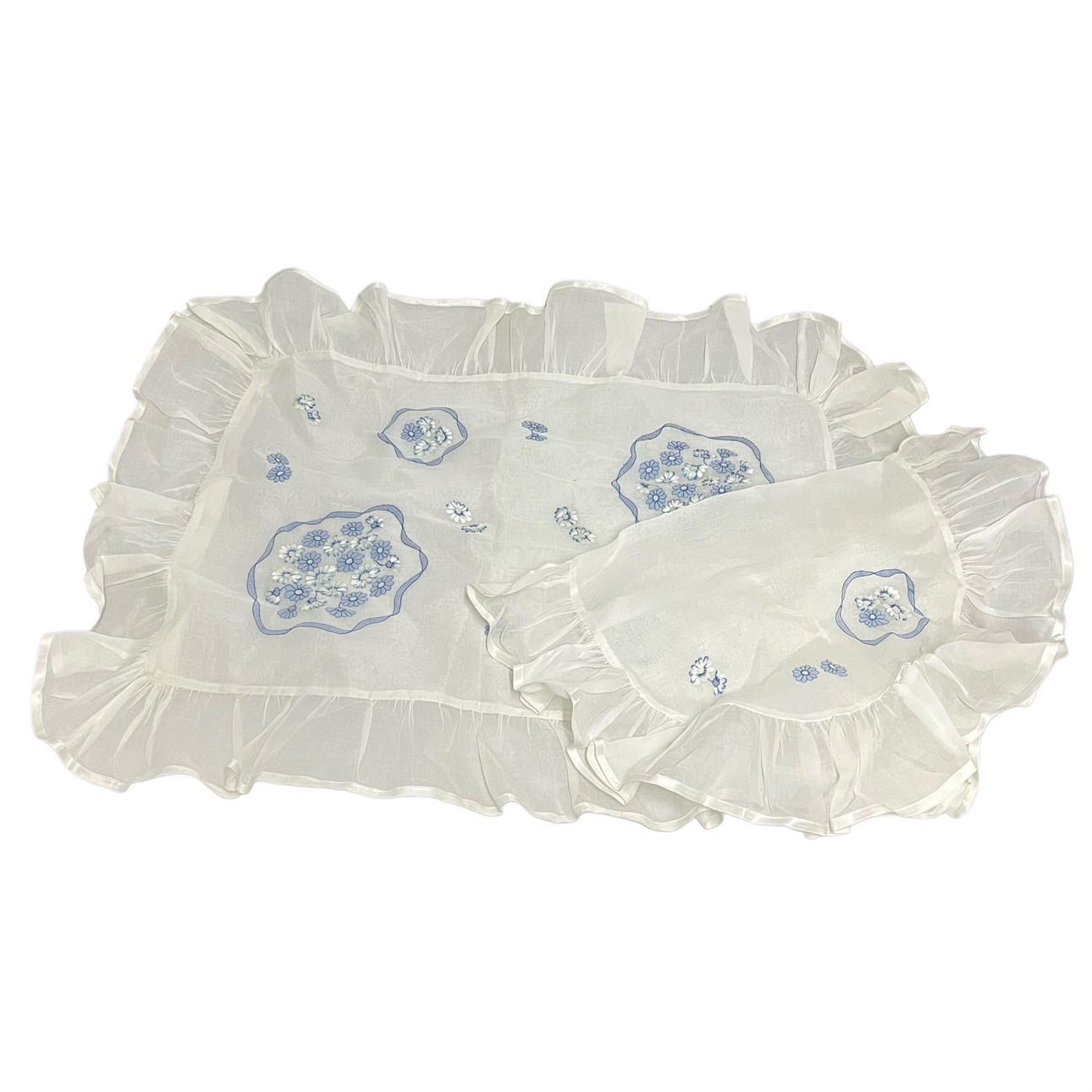 Embroidered organza cuckoo quilt.