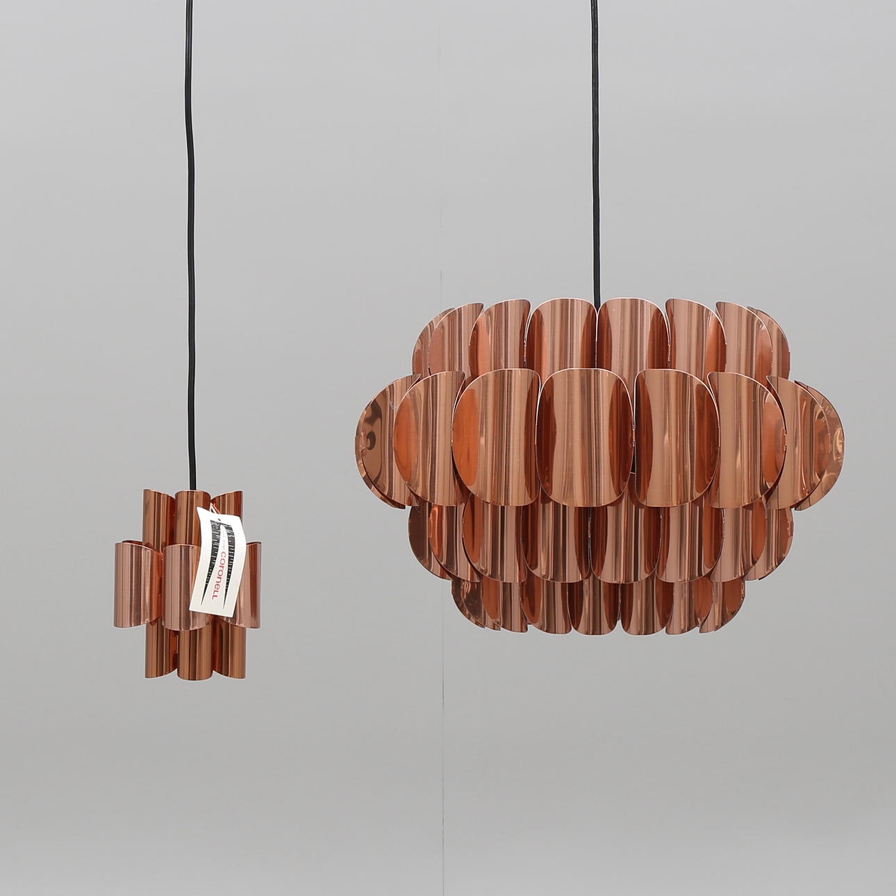 TAKLAMPA samt Fönsterbelysning, koppar, Werner Schou, Coronell elektro AB, Danmark.