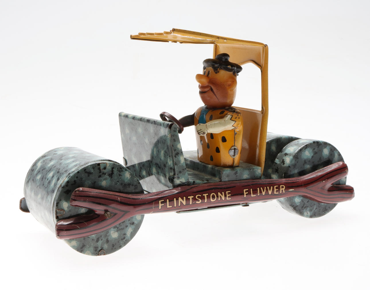 LEKSAKSBIL, Fred Flinta, "Flintstones Flivver", Marx toys, Japan 1962.