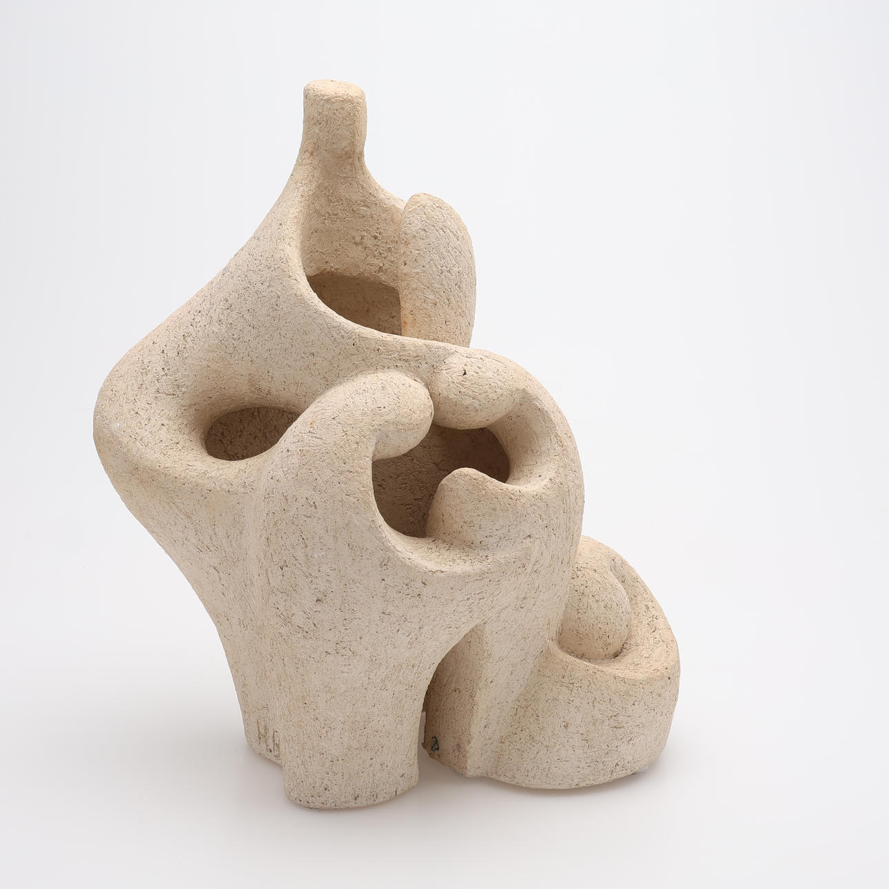 HANS BLATTER. SCULPTURE, STONEWARE, SIGNED & DATED 1990.