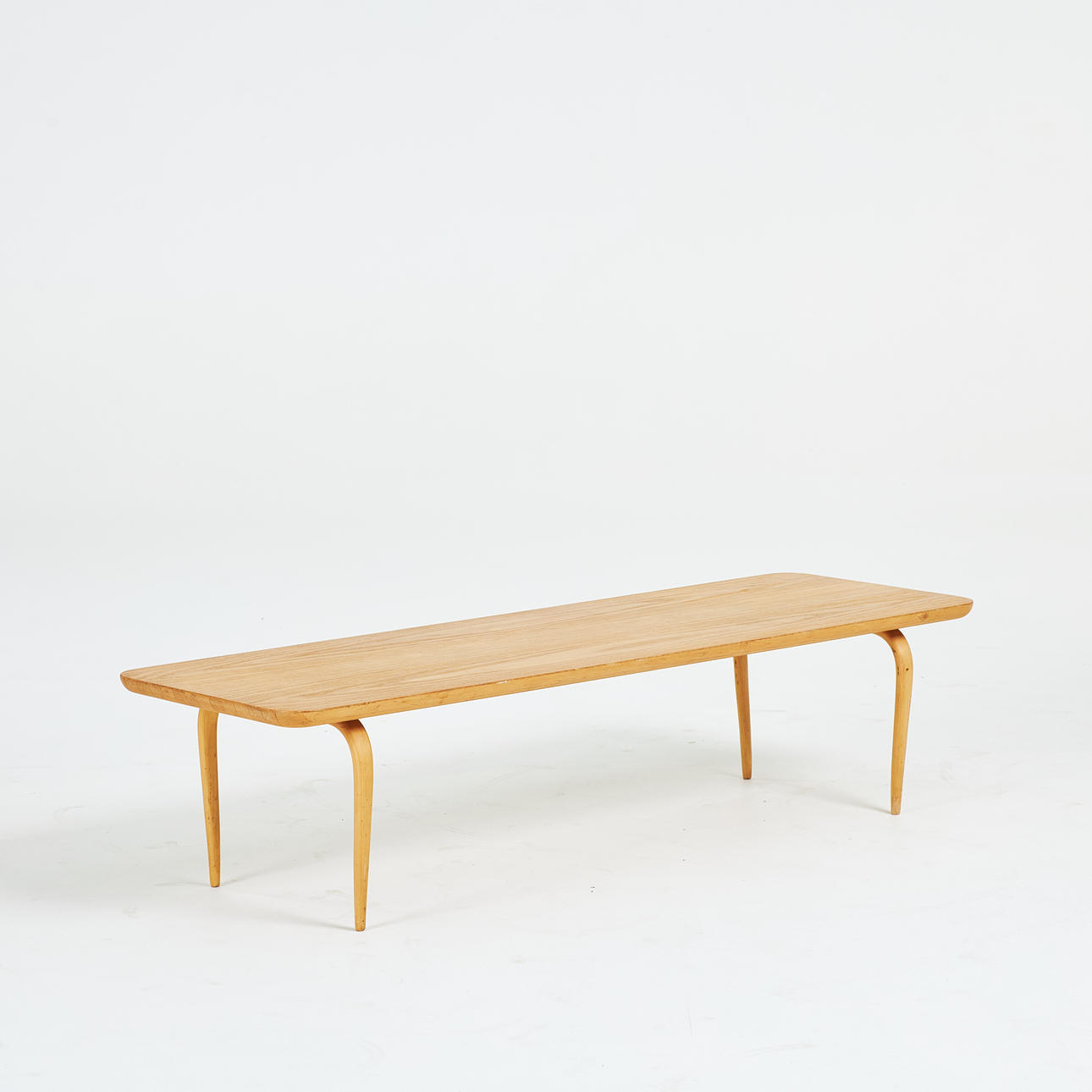 BRUNO MATHSSON. bench/table, oak veneer, marked underneath and dated ...