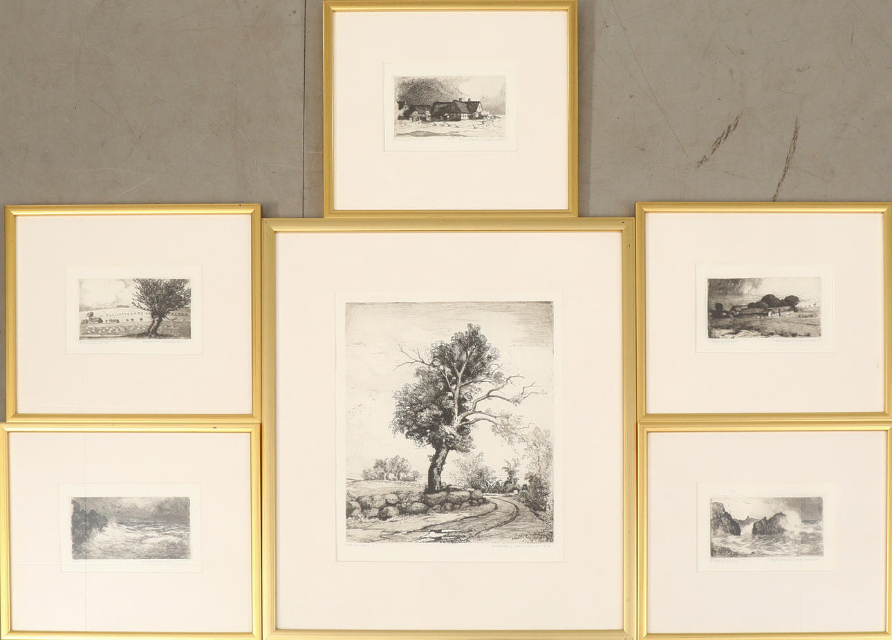 JONAS LINDKVIST. Etsningar, 6 stycken, dödsbotryck.