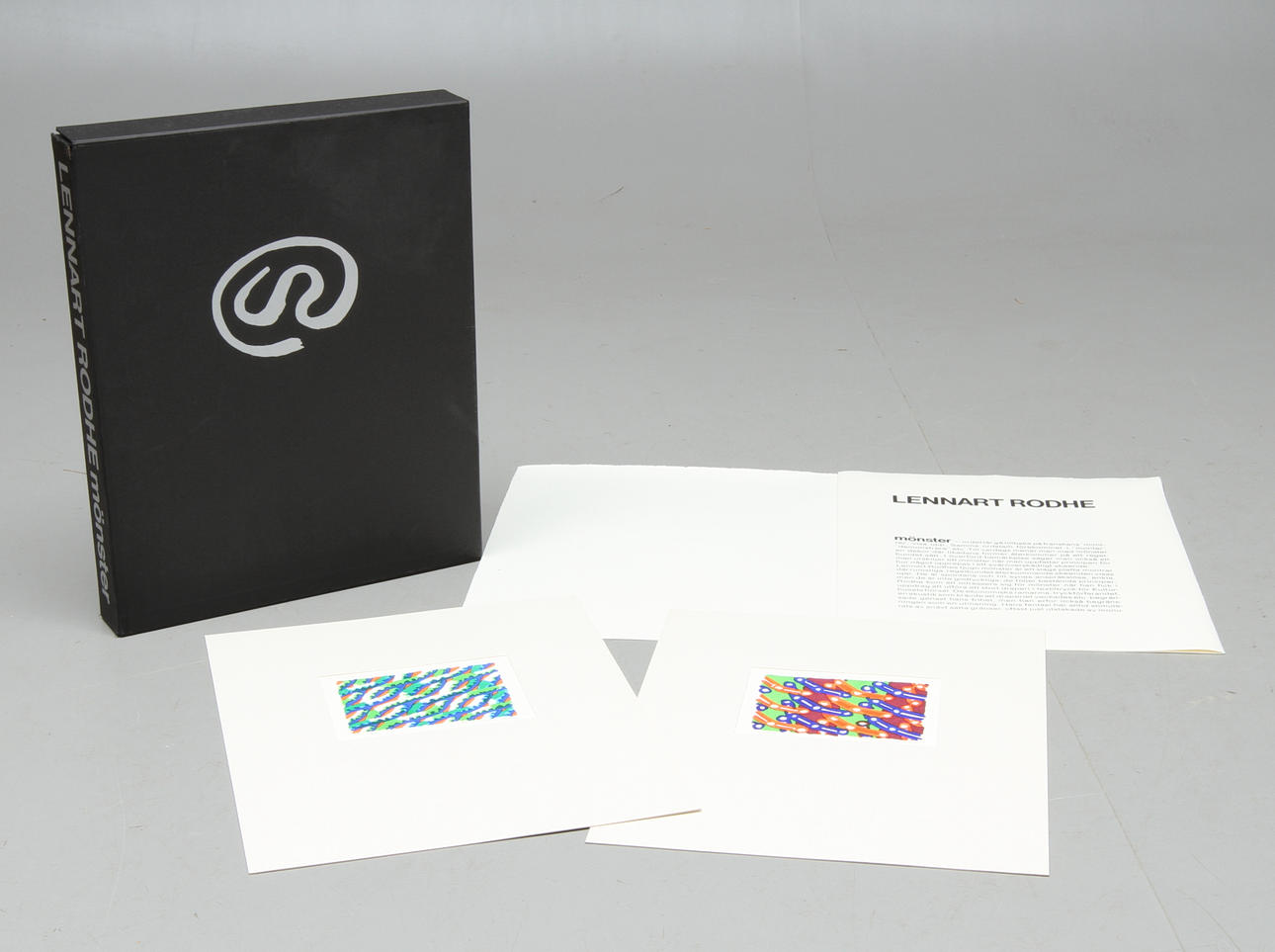 LENNART RODHE. Grafikportfölj, "Mönster", innehållandes 20 st, färgserigrafier, signerade och numrerade 35/50.