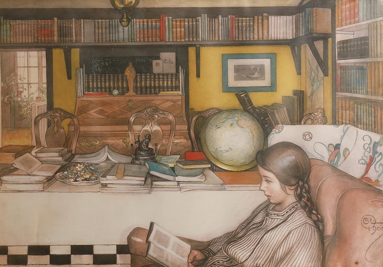 CARL LARSSON. Efter, litografiskt tryck.