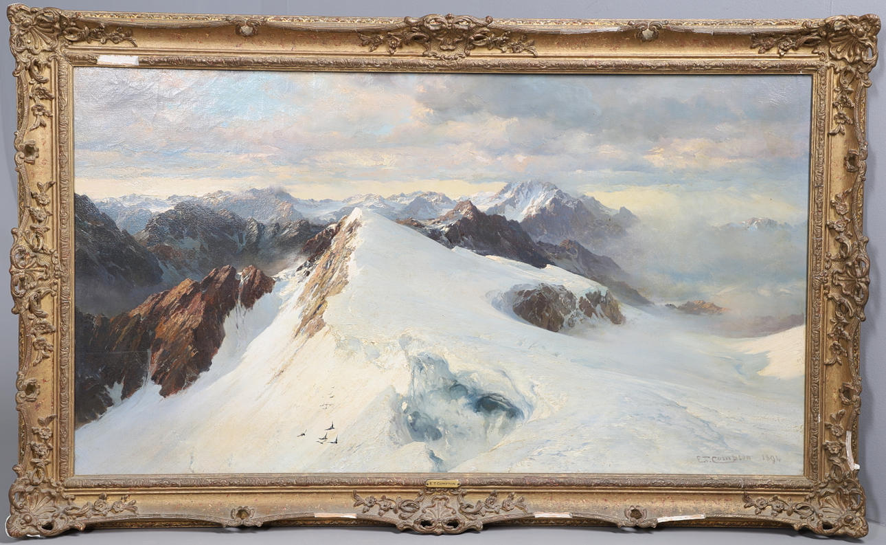 EDWARD THEODORE COMPTON (1849-1921). AN ALPINE LANDSCAPE.