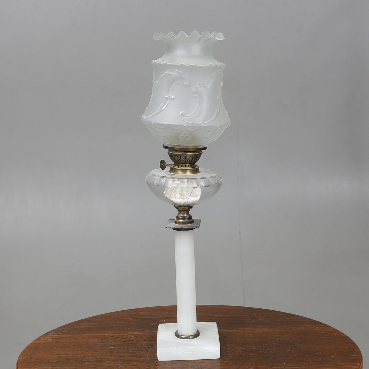 A 1800/20th century table kerosene lamp.