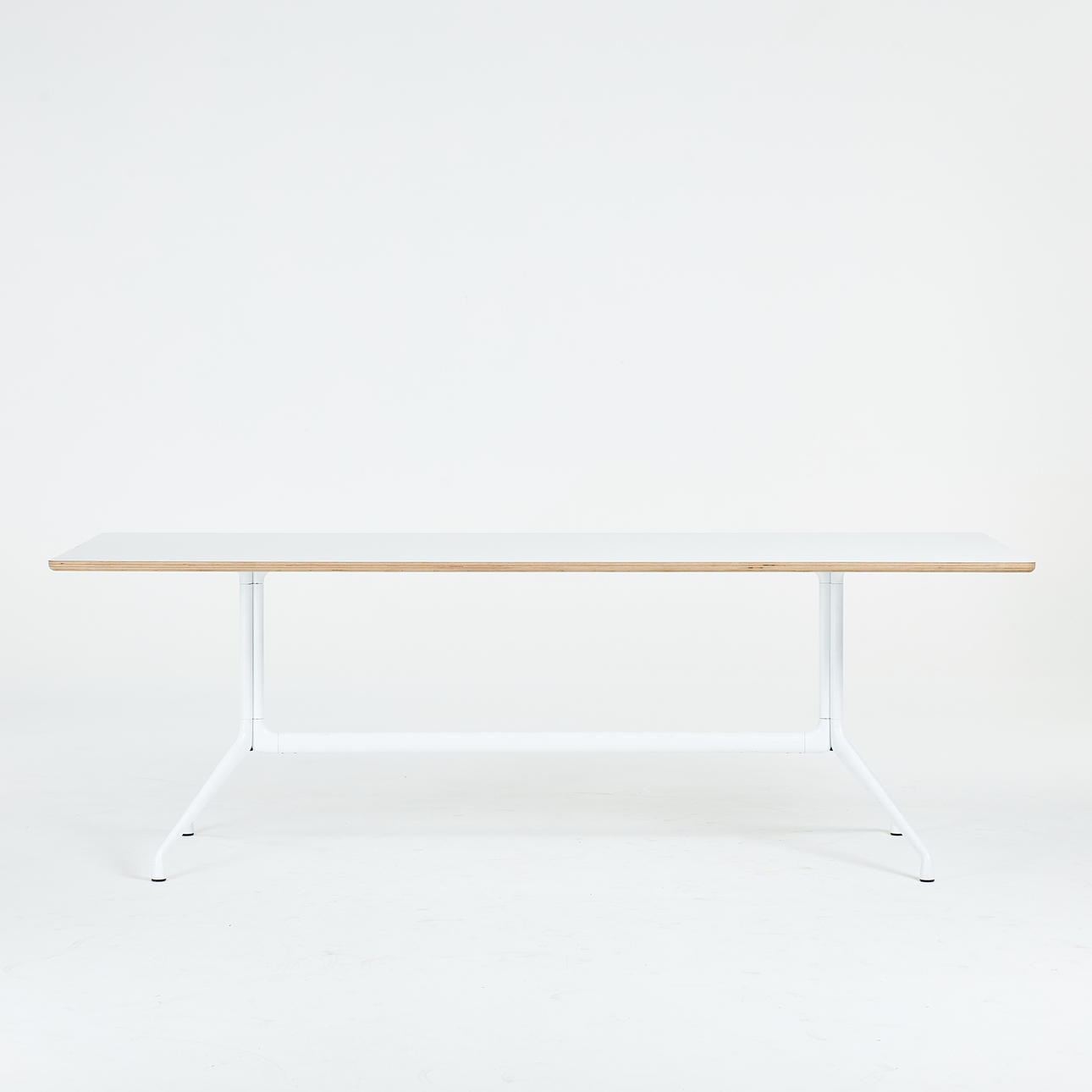 HEE WELLING. “About a Table AAT10", table, HAY, Denmark, white lacquered, aluminium base.