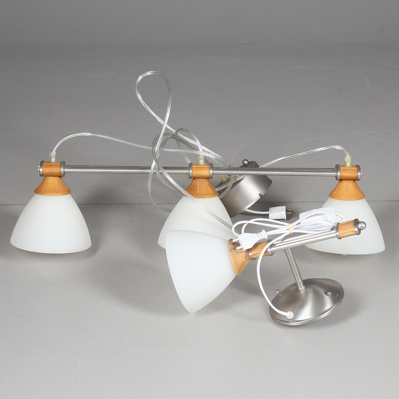 TAKLAMPA, samt VÄGGLAMPA, Cottex Sweden, sent 1900-tal/samtida.