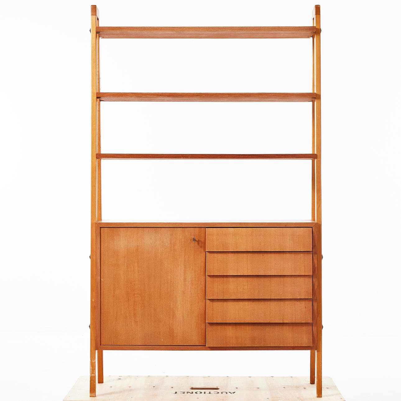GILLIS LUNDGREN. Bookcase with bottom cabinet,1950/60's, teak, “Tema”, IKEA.