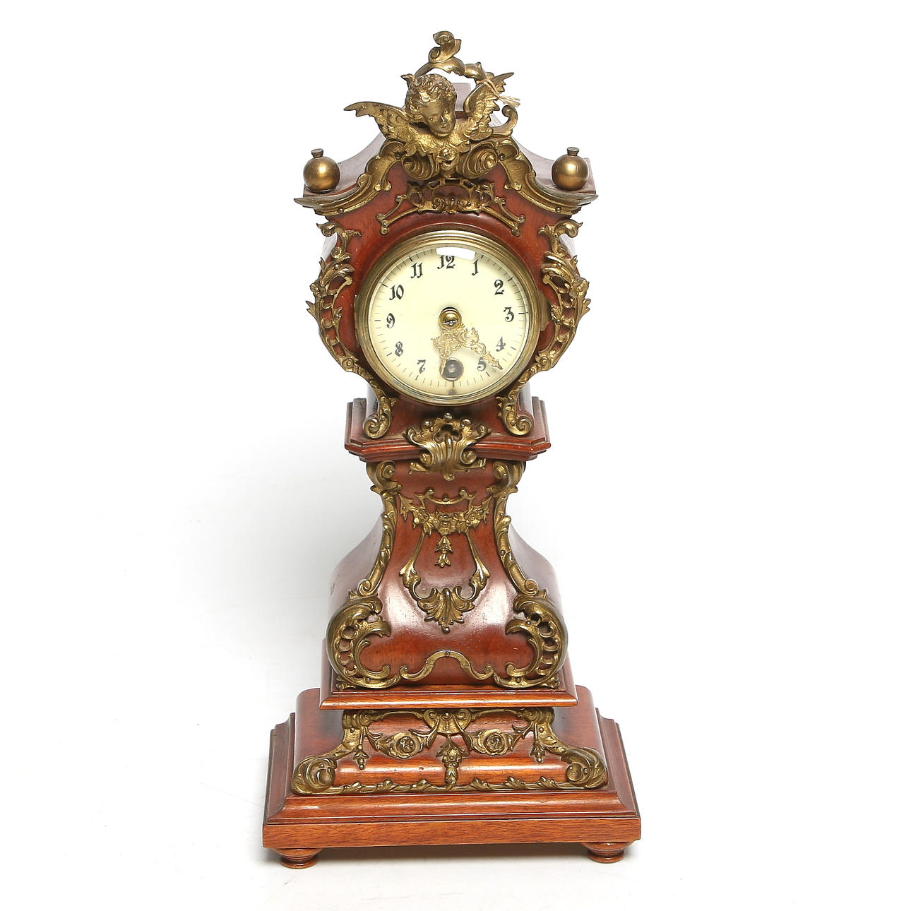 BORDSUR, mahogny och mässing, rokokostil, Lenzkirch, Tyskland, 1800-tal.