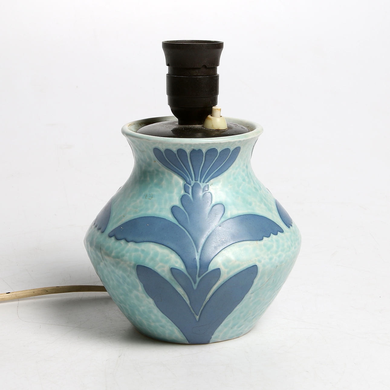 LAMPFOT, stengods, "Sgraffito", Josef Ekberg, Gustavsberg, 1922.