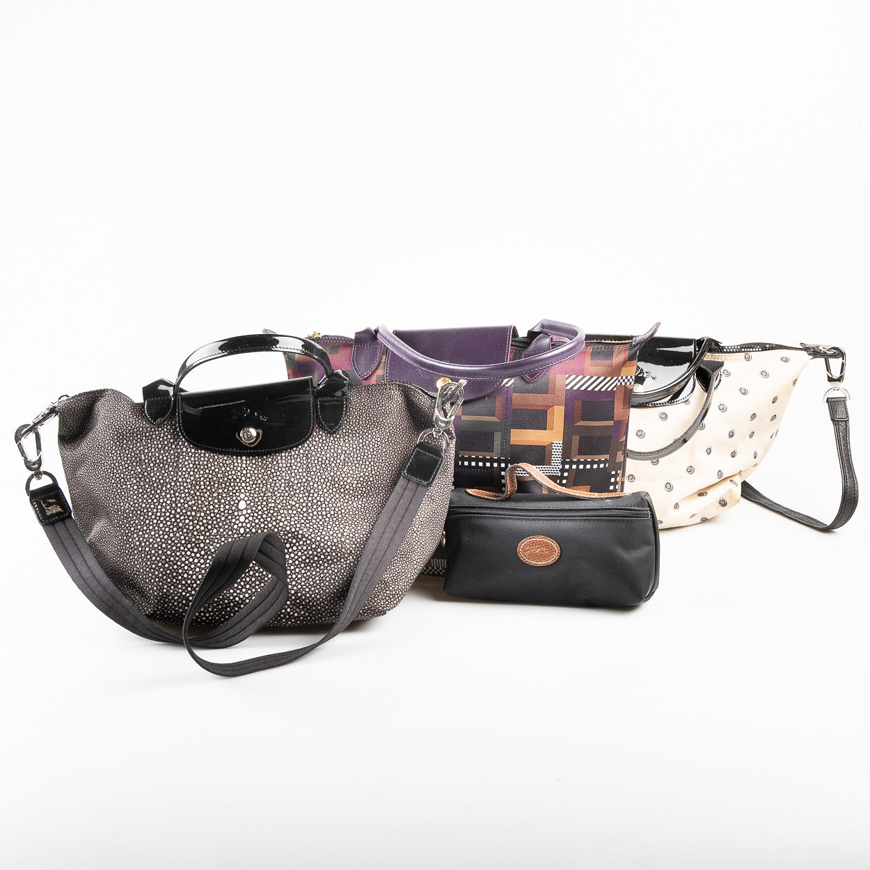 LONGCHAMP, Väskor samt necessär, "Le Pliage" medium tote bag i textil.