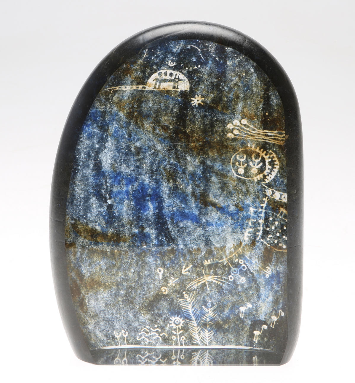 GÖRAN WÄRFF. KONSTGLAS, skulptur, runor, Kosta.