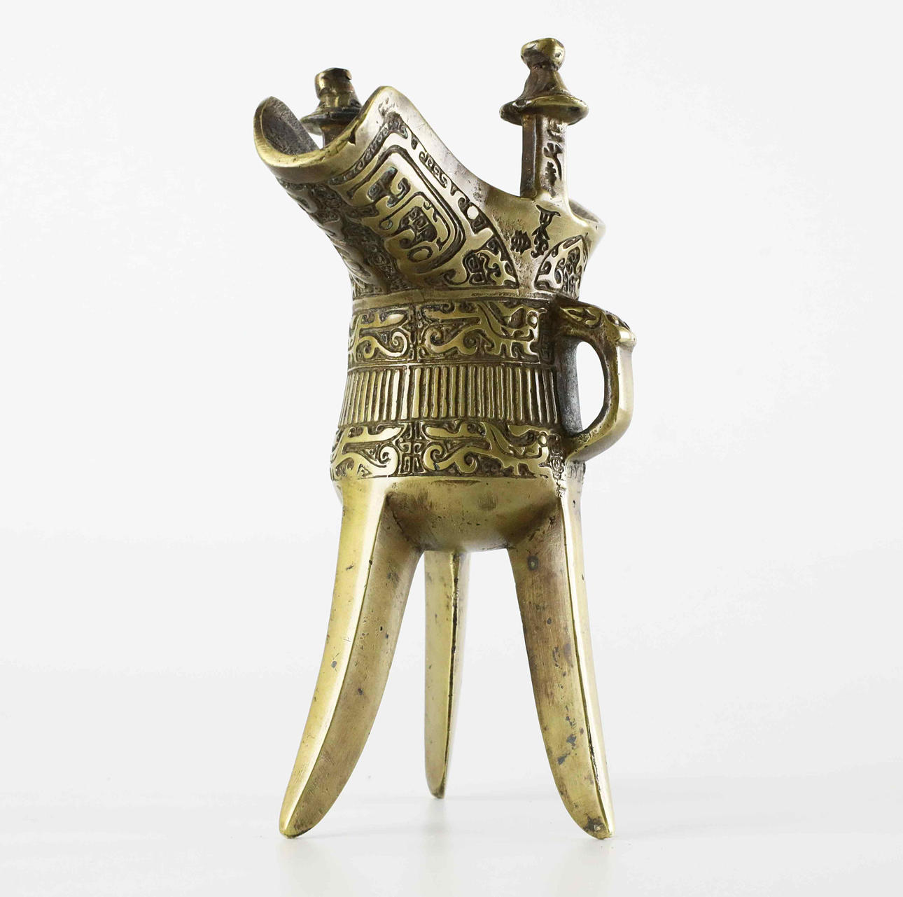 WINE OFFERWARE, bronze, Sk Jue, China.