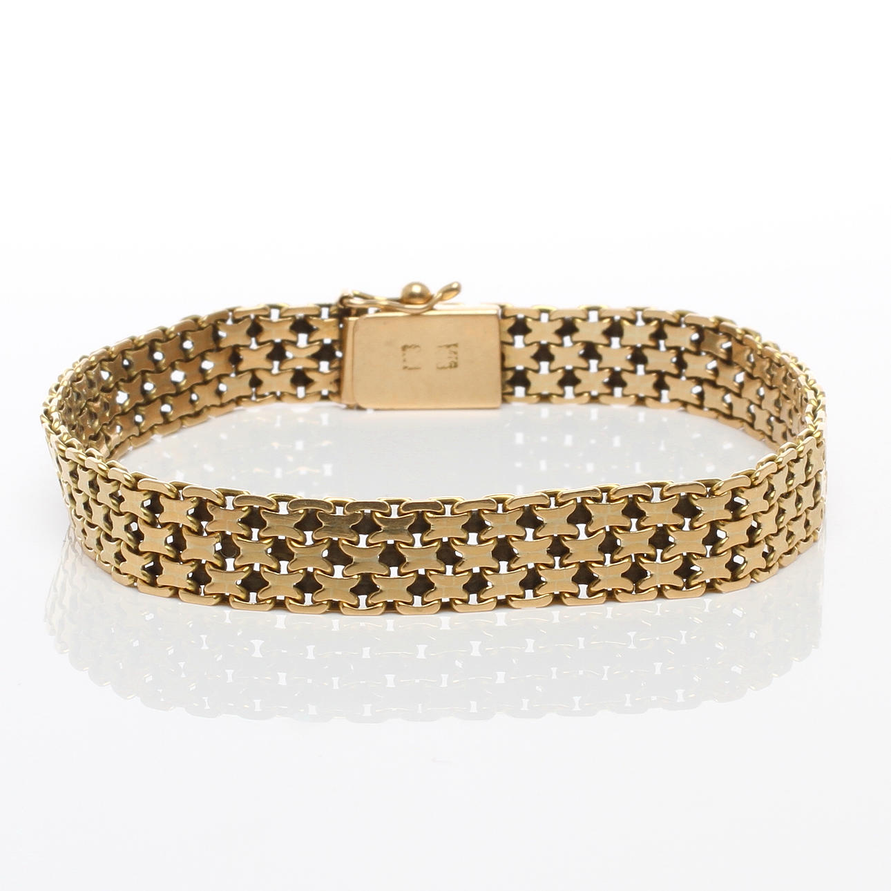 ARMBAND, 18k guld, otydliga stämplar, 1900-tal.