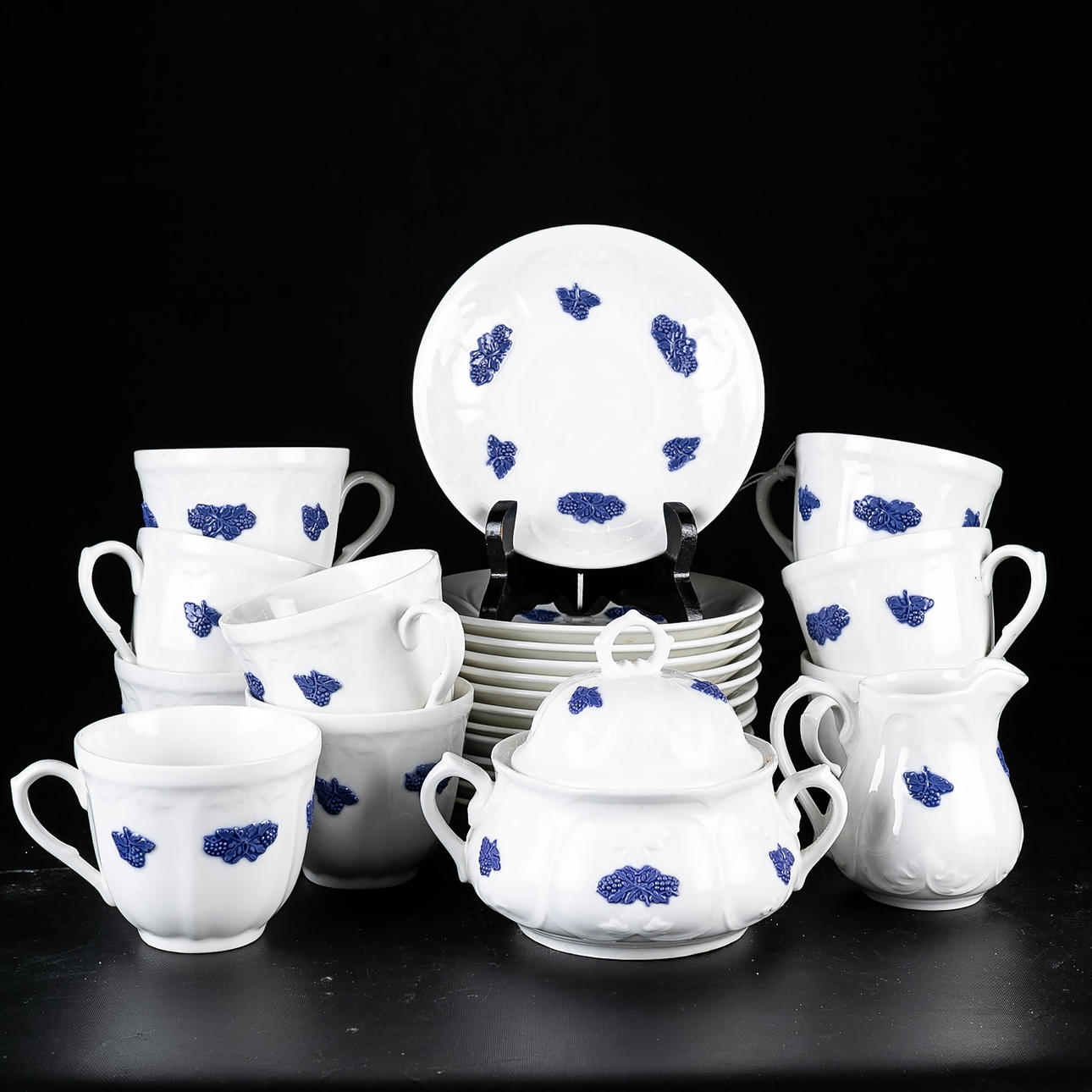 KAFFESERVIS, 24 delar, "Blå Blom", Old Gustavsberg.