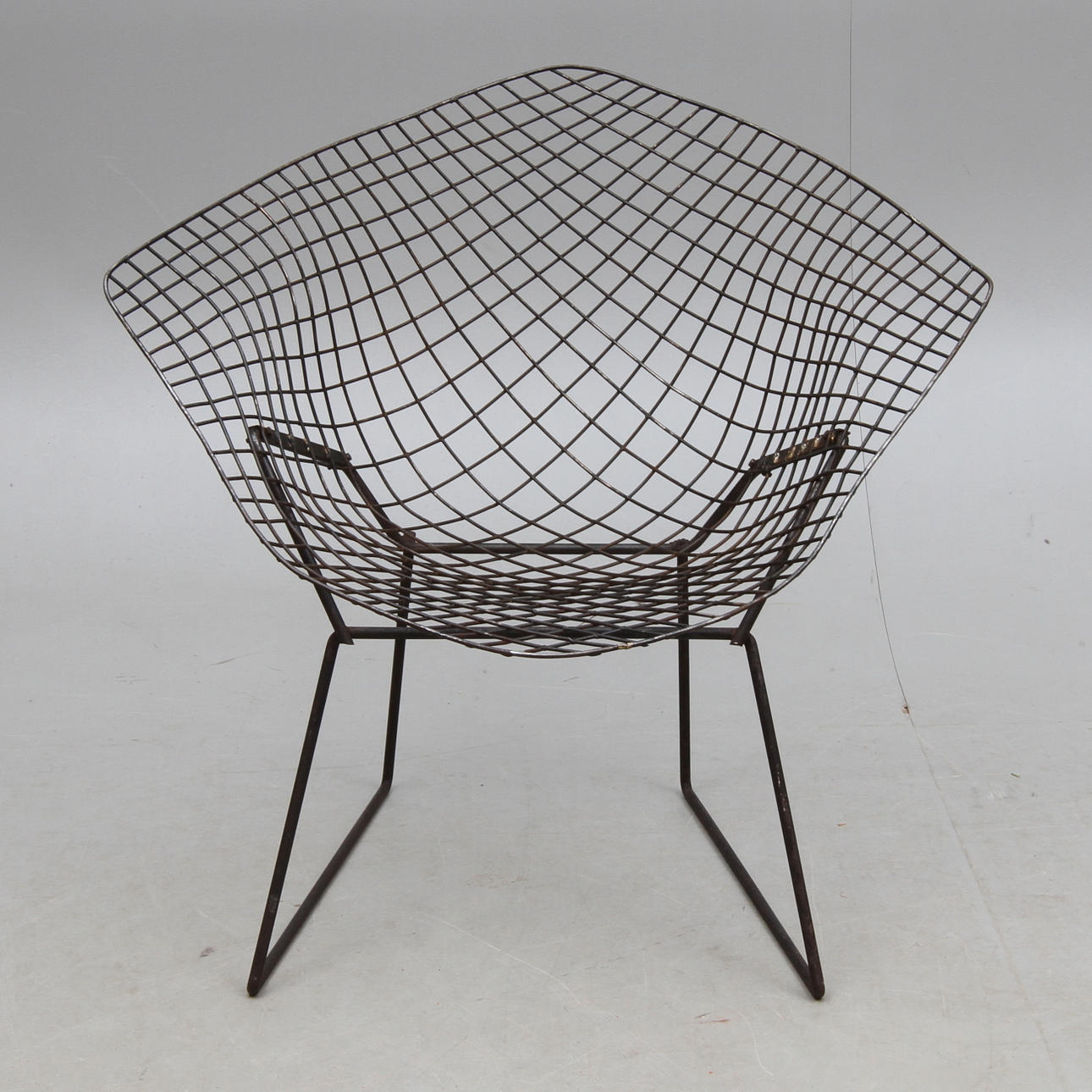 FÅTÖLJ, svartlackerad stål, "Diamond chair", Harry Bertoia, Knoll.