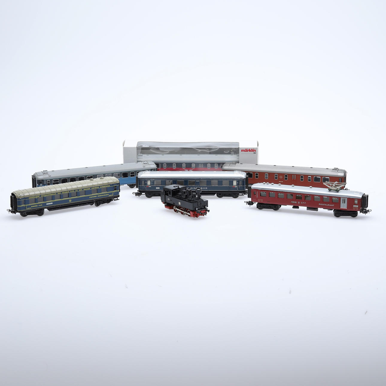7st MÄRKLIN Ho vagnar och lok. Leksaker - Leksaker - Auctionet