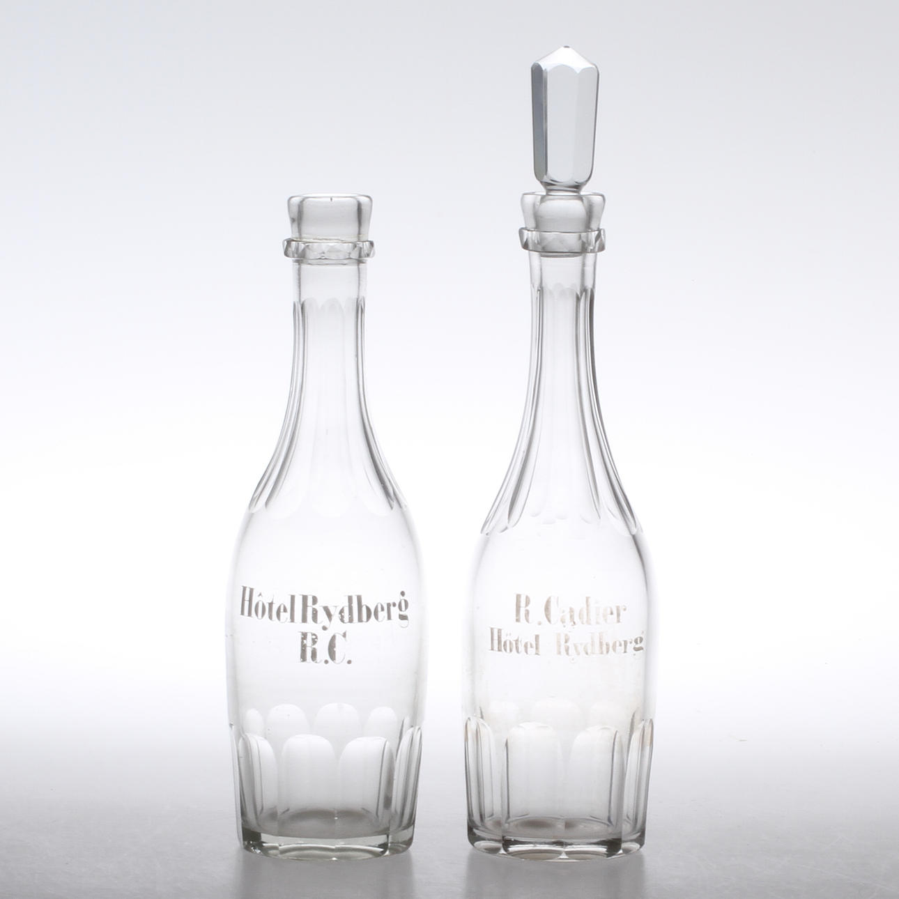 KARAFFER, 2 st, Hotell Rydberg, 1800-talets andra hälft.