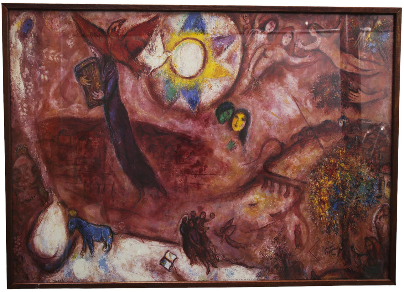 MARC CHAGALL. , raster print after, composition. printing year 1991.