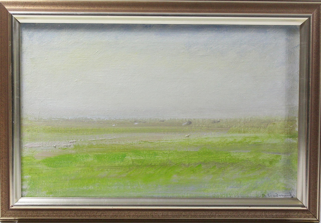 BERTIL LINDECRANTZ. olja på duk. " strandljus Galtabäck " Signerad B Lindecrantz.