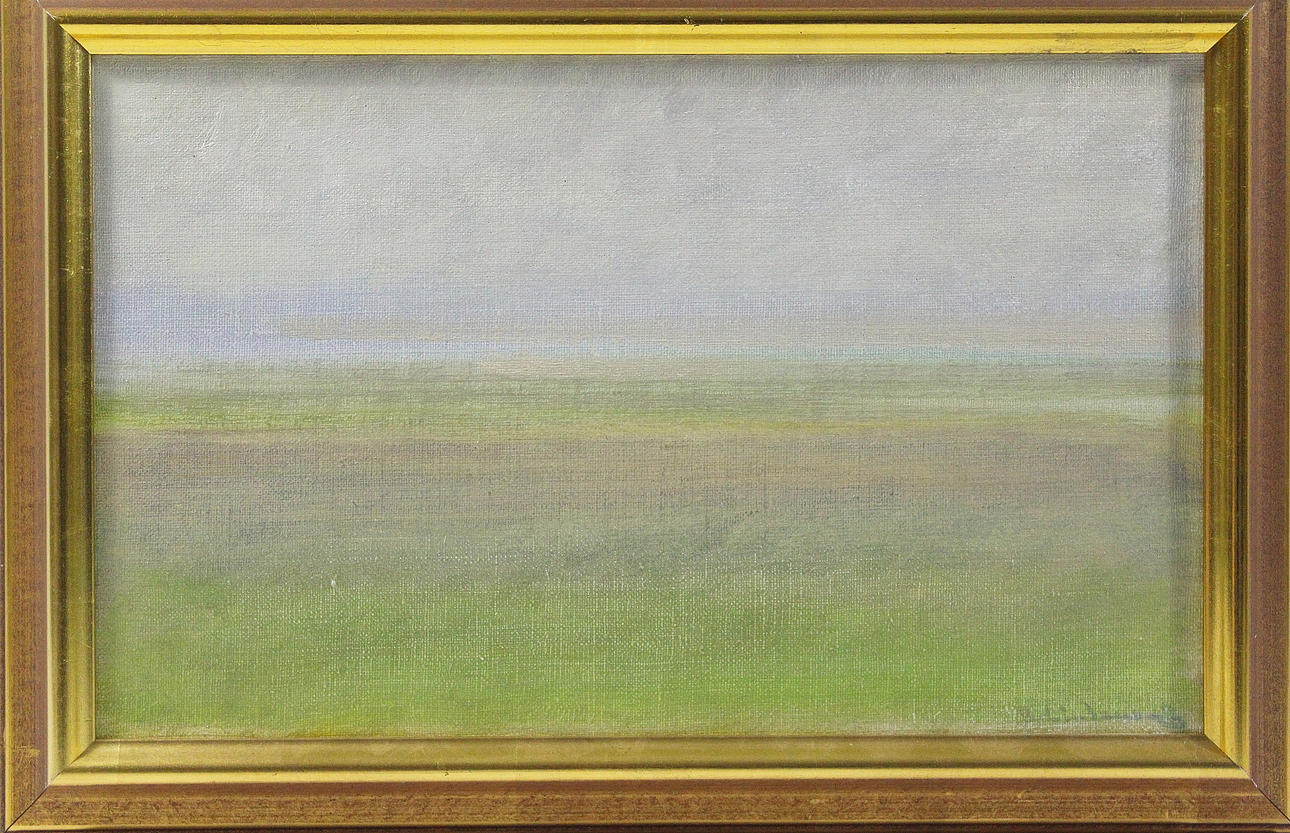 BERTIL LINDECRANTZ. Olja på duk.Landskap, Signerad B Lindecrantz.