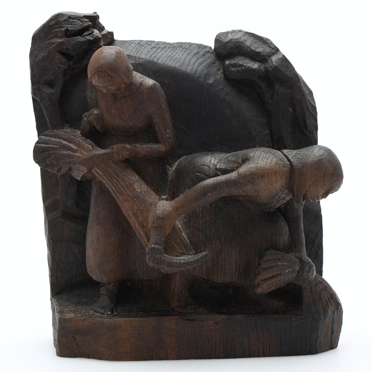 NINNAN SANTESSON. Snidat trä, kärvbinderskor, monogramsignerad NS.