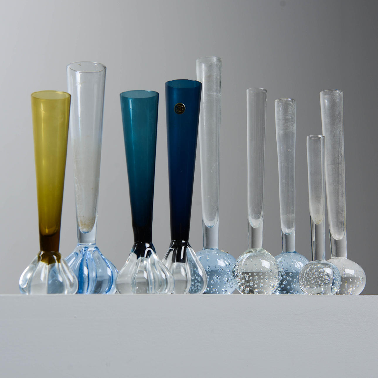 9 ORCHIDEENVASEN, Kosta und Åseda Glasbruk.