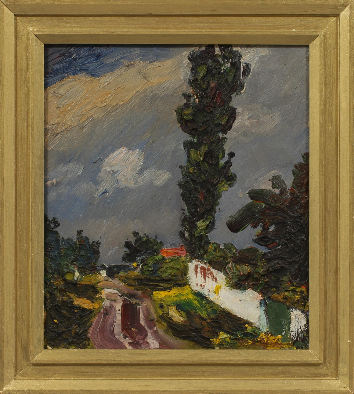 FOLKE PERSSON. Landskap, olja på duk, signerad Folke P.