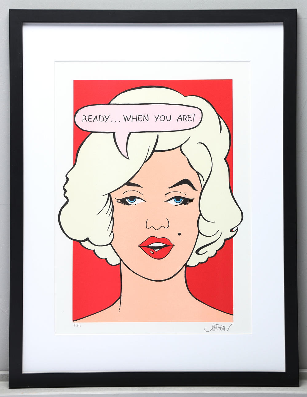 PETTER THOEN. Lithographic print, “Marilyn”, signed, marked E.A.