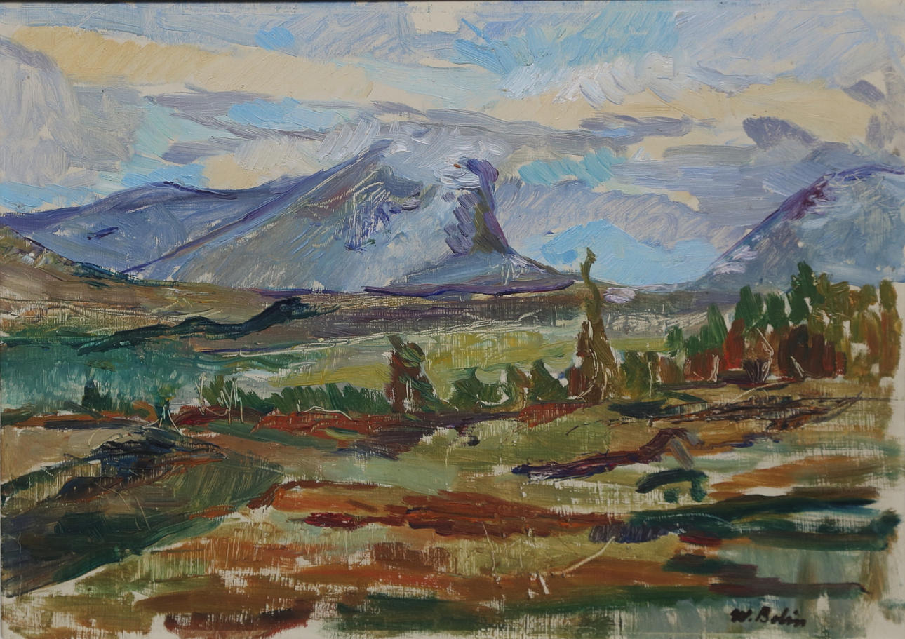 WILLY BOLIN. signed W Bolin, oil on panel.