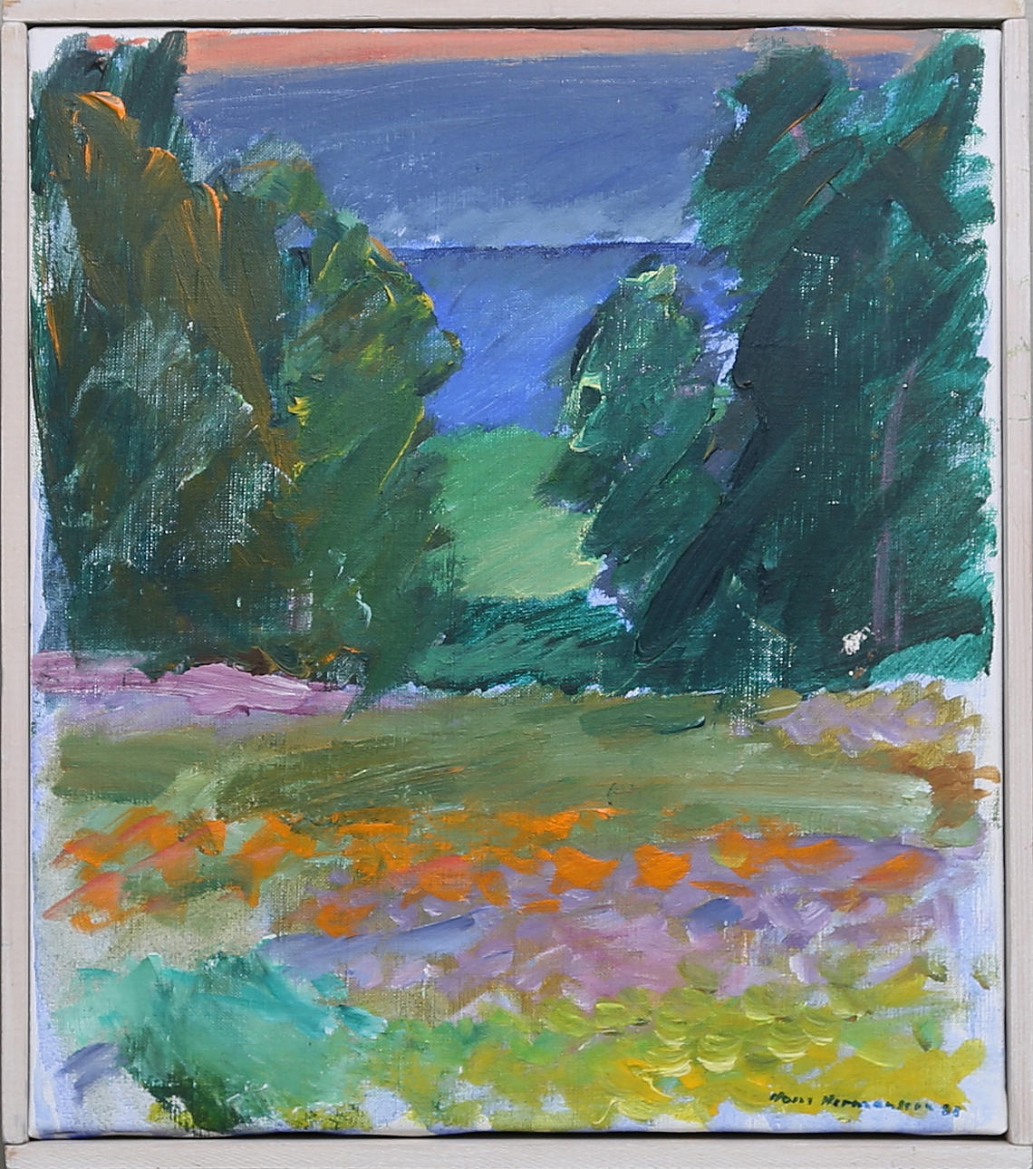 HANS HERMANSSON. Olja på duk, signerad och daterad 88.