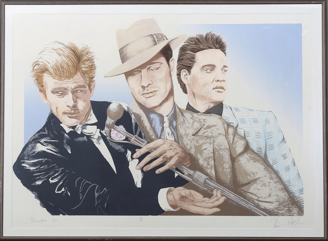 RONNIE WOOD. Decades 50s, färglitografi nr 124/250, signerad.