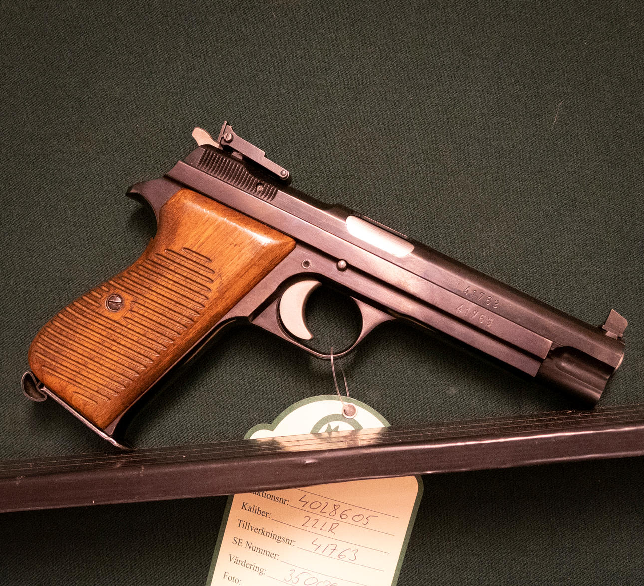 Sig 210 Calibre 22lr al No. 41763.